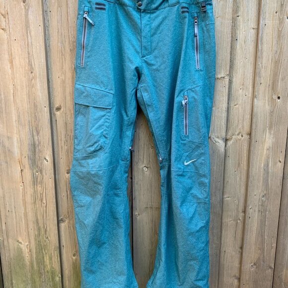 Vintage Nike Snowpants Large Teal - Picture 6 of 9